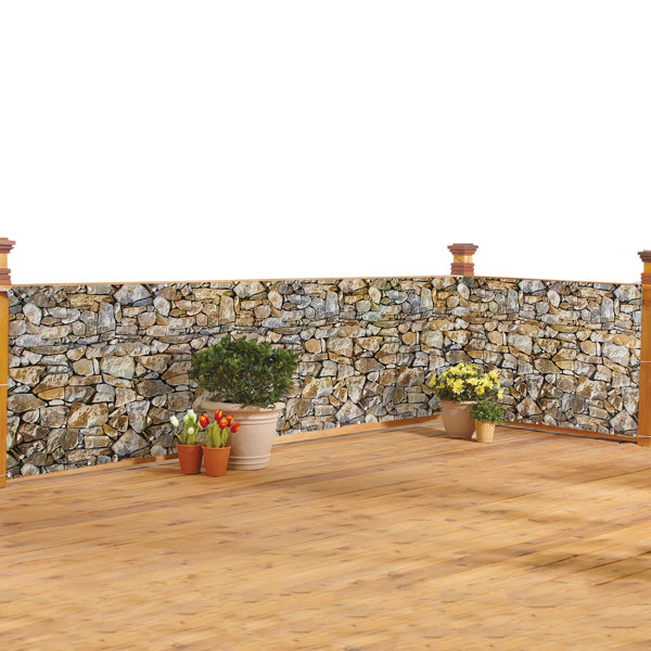 Winston Brands Realistic Faux Stone Privacy Fence Cover & Reviews
